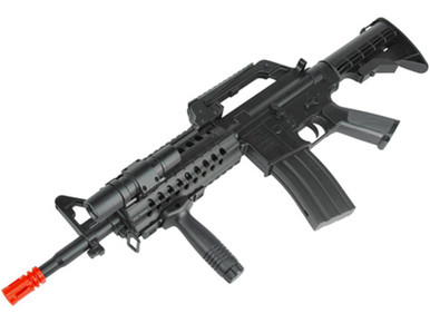 Spring Airsoft Rifle Red Well MR733 Spring M4 Airsoft Rifle w/ Flashlight & Red-Dot