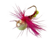 Glow/Gold/Pink JaJe Bug Tungsten Ice Fly