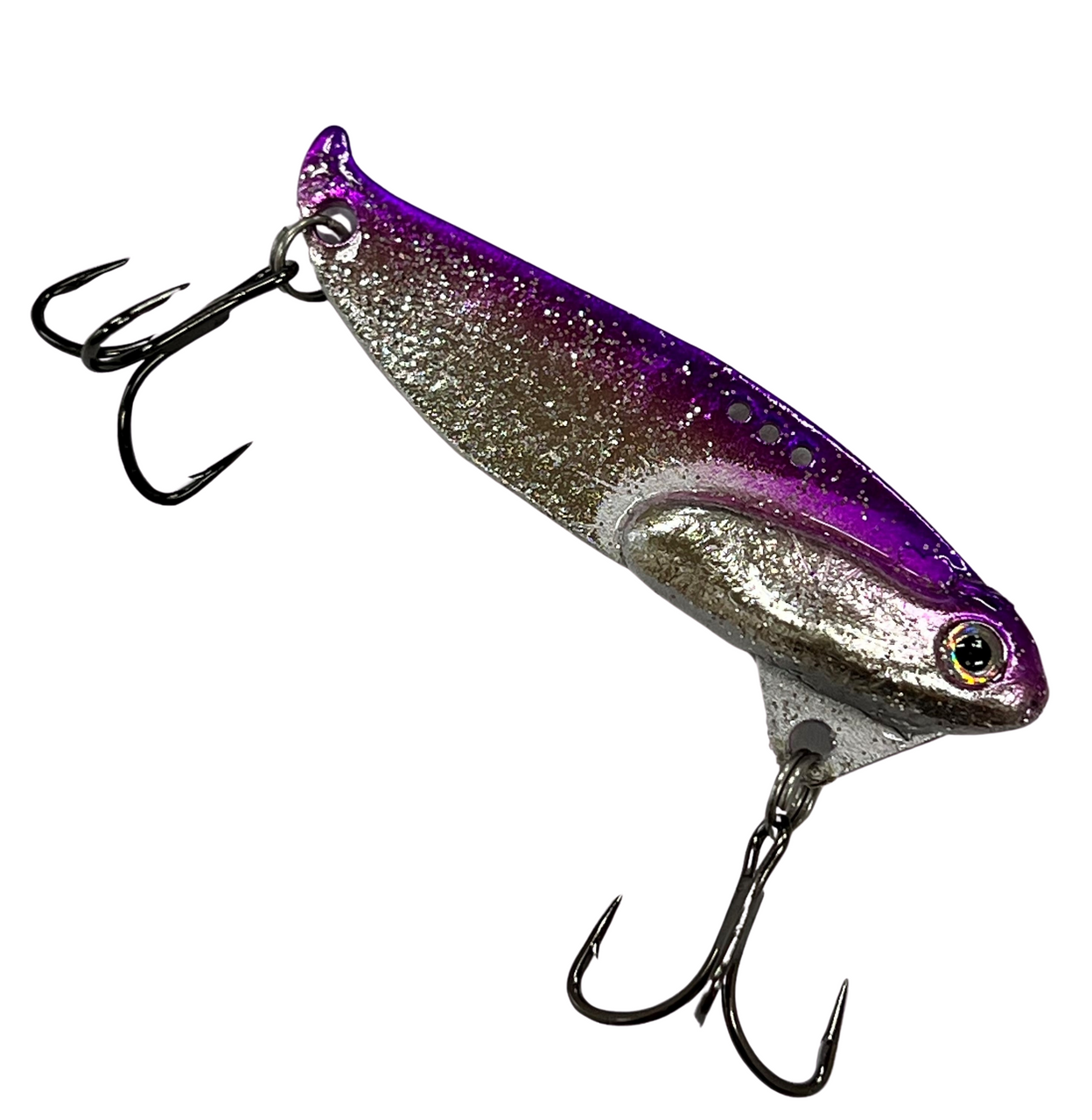 Walleye Ready Rigs- 3 Pack- Purple Galaxy 3/4 oz – Lure Lipstick