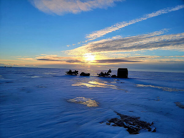 Grab your buddies and go icefishing today!