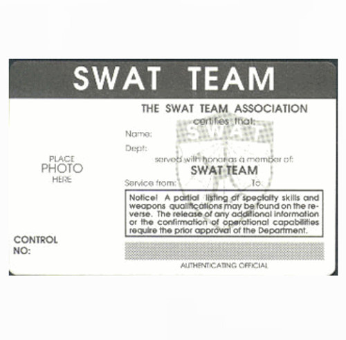 SWAT Team ID Card