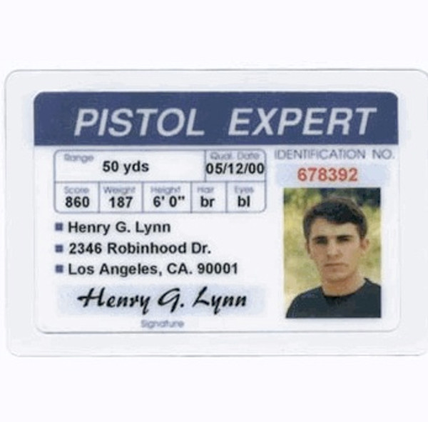 Pistol Expert ID Card