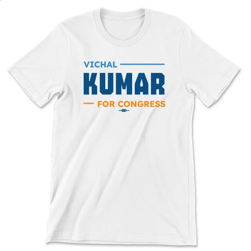 Vichal Kumar For Congress (Unisex White Tee)