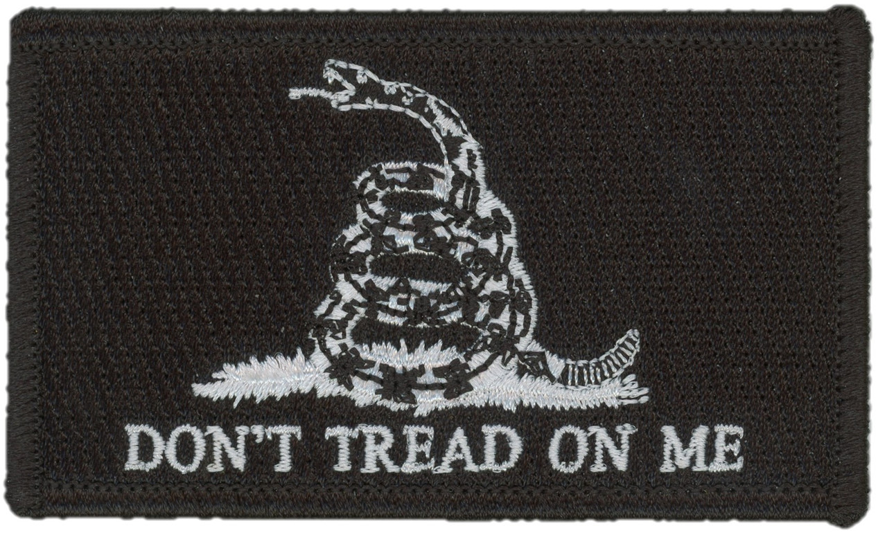 Tactical Don't Tread on Me Black/White Patch