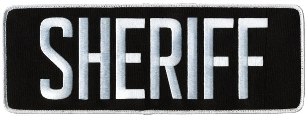 SHERIFF Tactical ID Patches - 11x4 - Gray Lettering