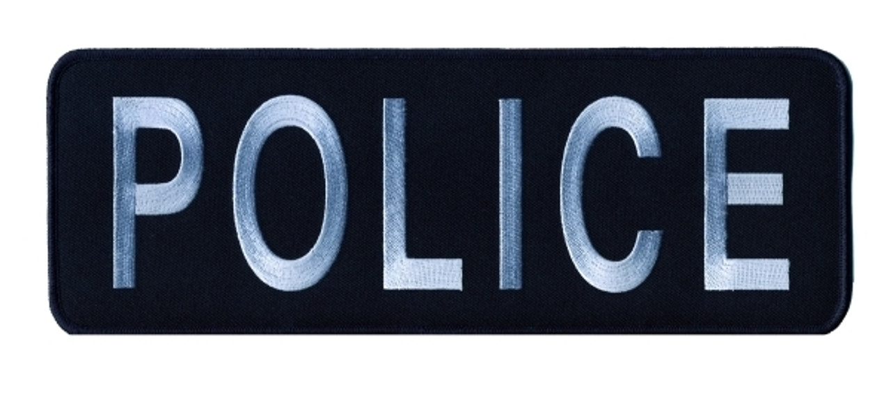 DAF Police Badge Patch - Silver with AF Blue Fill