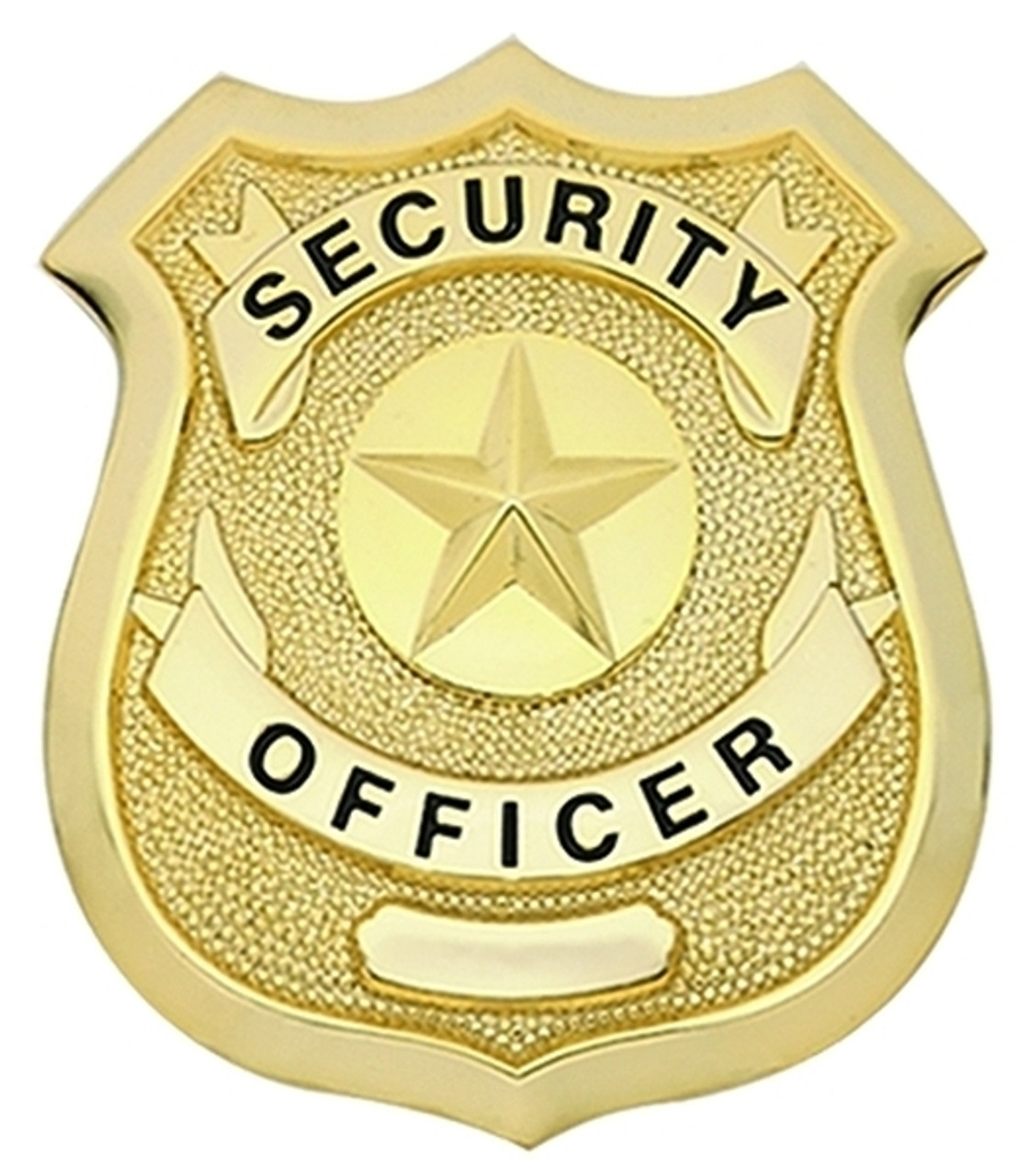 SECURITY OFFICER Badge, Durable 5-Pc Pin/Catch, 2-1/4x2-5/8