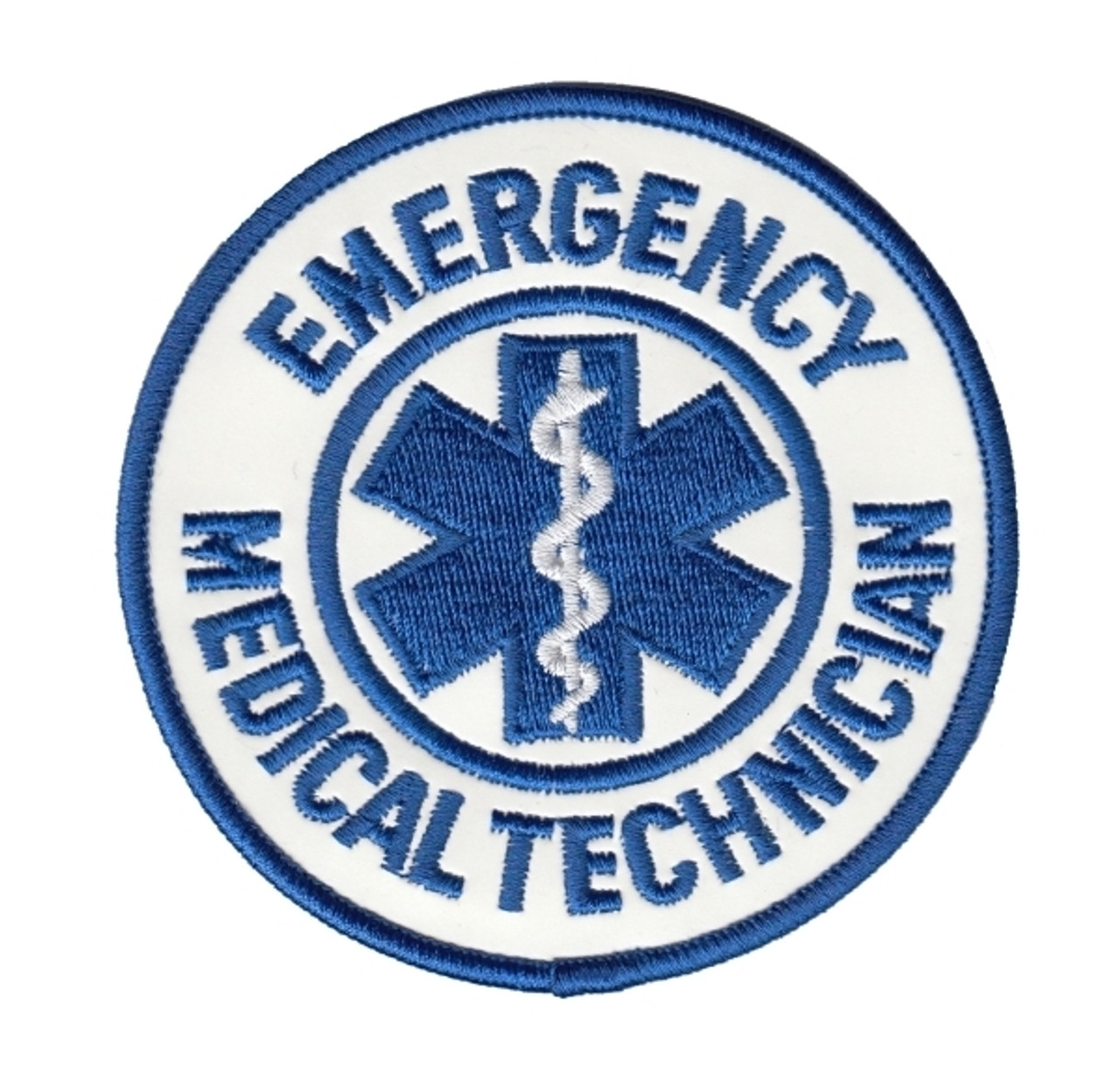 EMT Shoulder Patch, Reflective, Reflective White, 3-1/2 Cir