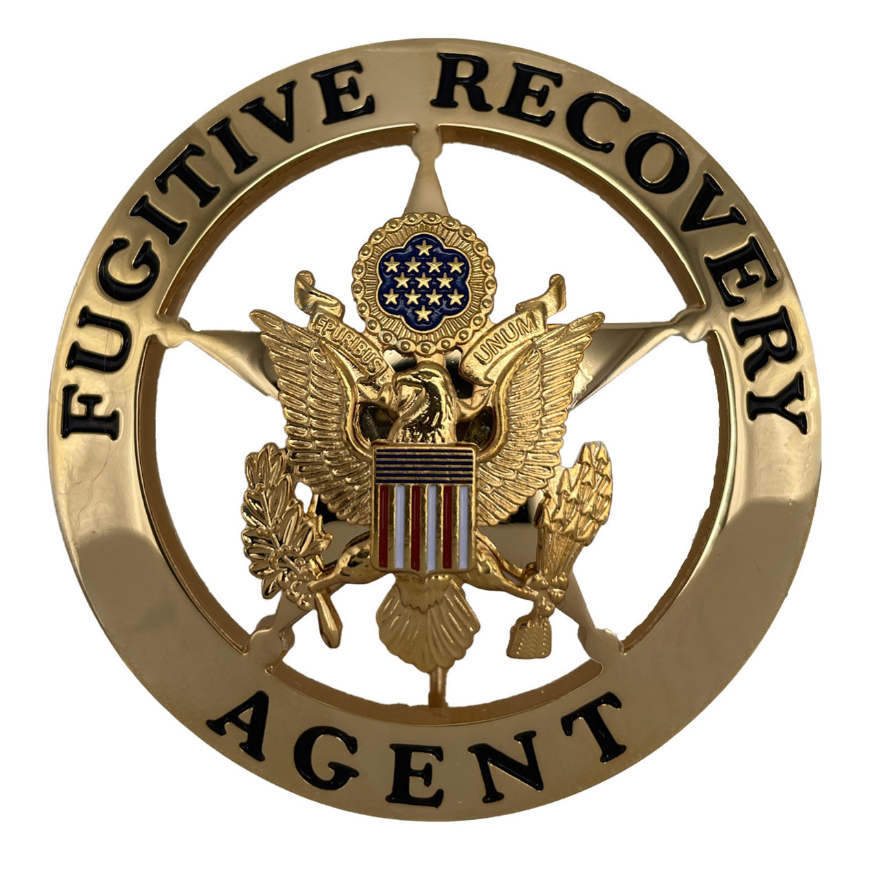 FUGITIVE RECOVERY AGENT – Gold w/ Enamel Seal, 2-1/4