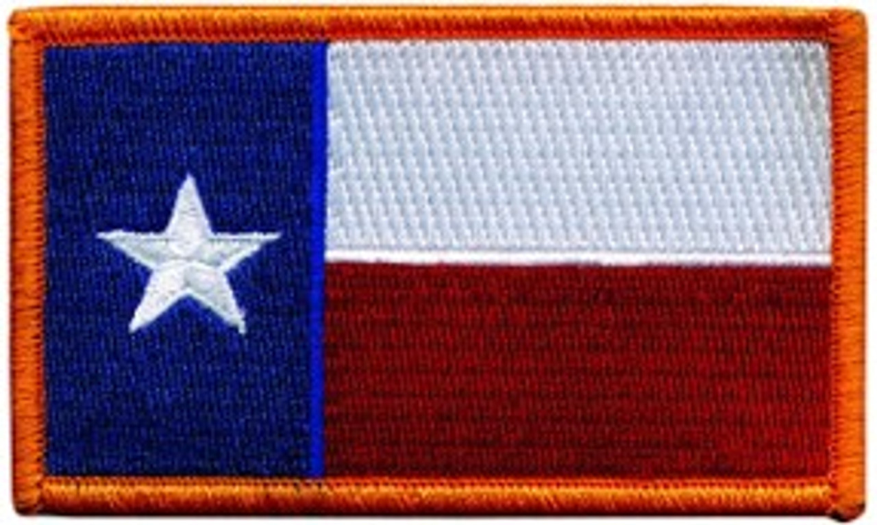 U.S. Flag Patch, Blue Stripe, Hook, Grey/Blue/Black, 3-3/8x2