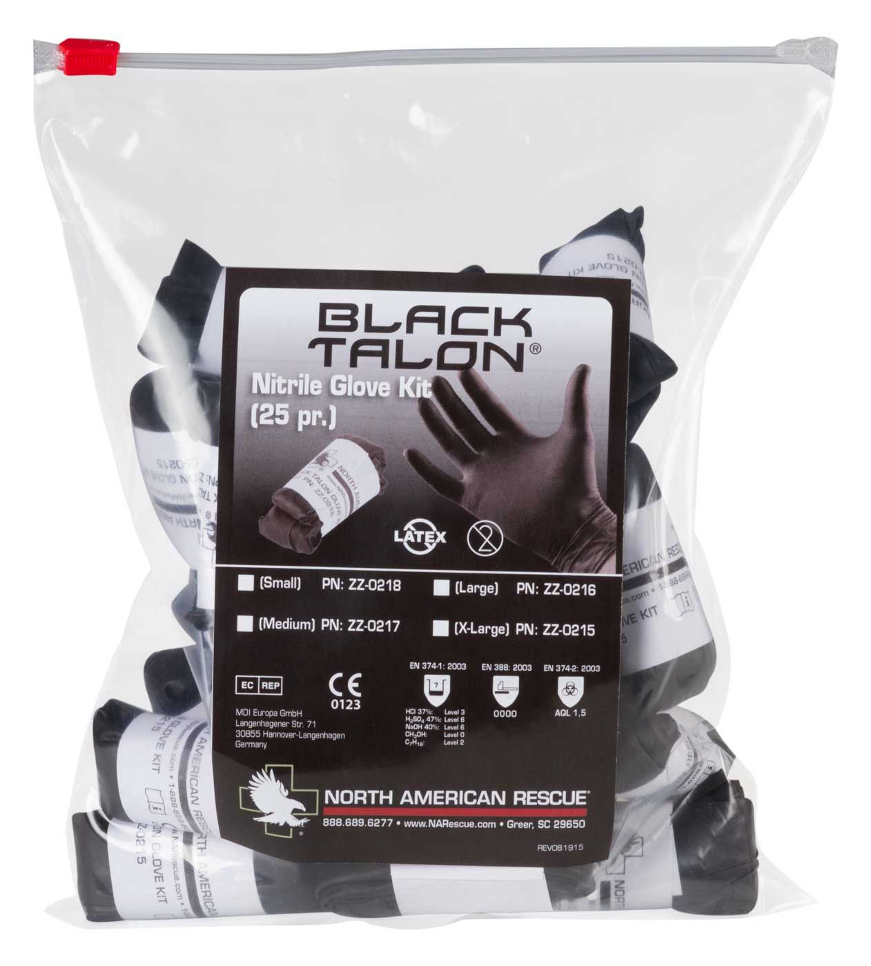 Talon Black Nitrile Glove 25 Pack Hero's Pride