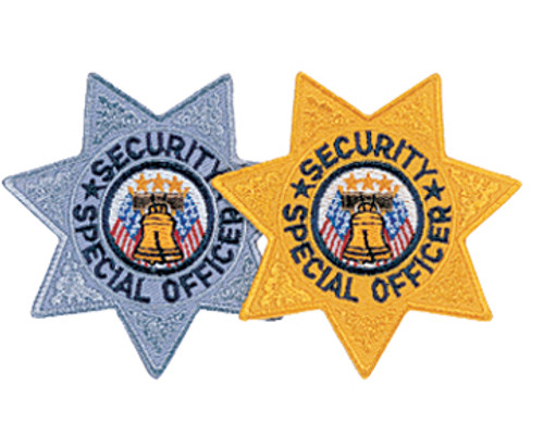 SECURITY SPECIAL OFFICER, 7-Pt Star Badge Patch, 3x3"