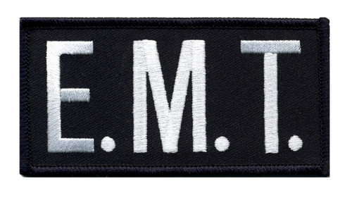 E.M.T. Chest Patch, White/Midnight Blue, 4x2"