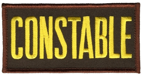 CONSTABLE Chest Patch, Hook, Medium Gold/Brown 4x2"