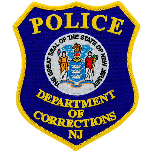 NJ DEPARTMENT OF CORRECTIONS Shoulder Patch, 4-1/4 X 5-1/4 "