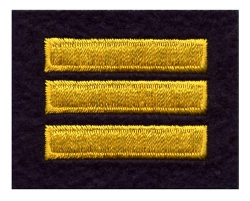 Three Bars, 15 years (CPD), Gold/Midnight Felt, 2x1-5/8"