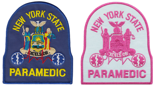 New York Paramedic Shoulder Patch - pink and full colour