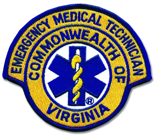 COMMONWEALTH OF VIRGINIA EMT Shoulder Patch, 4-3/8x3-3/4"