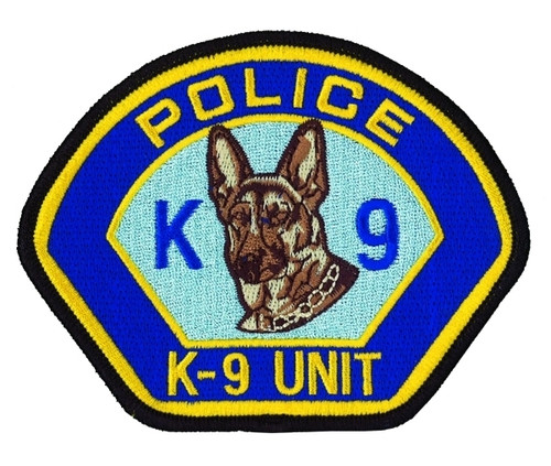 POLICE K-9 UNIT Shoulder Patch, 4-1/2x3-1/2"