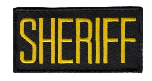 SHERIFF Chest Patch, Medium Gold/O.D.(LASD), 4x2
