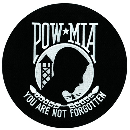 POW MIA YOU ARE NOT FORGOTTEN Tribute Patch, 12" Circle