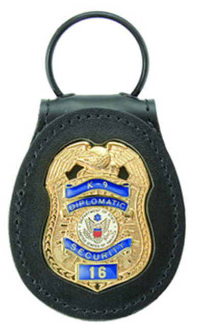 Deluxe Recessed Cutout K-9 Keychain Badge Holder