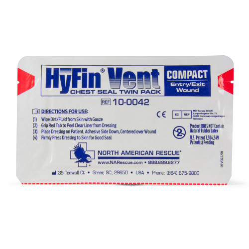 Hyfin Vent Chest Seal - Twin Pack Compact (package)