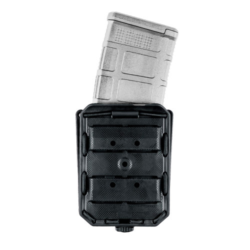 Flex Duty single AR-15 mag pouch holding one 5.56 rifle magazine, rubber-coated polymer