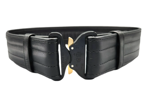 AirTek leather duty belt, 2.25 inch, basket weave finish, front view