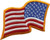 U.S. Flag Patch, Wavy, Reverse, Dark Gold, 3-1/4x2-1/4"
