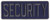 SECURITY Back Patch, Grey/Navy Blue, 11x4" - Sew On backing