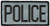 POLICE Chest Patch, Hook, Black/Reflective Grey, 4x2"