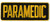 PARAMEDIC Back Patch, Hook, Medium Gold/Black, 11x4"