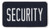 SECURITY Back Patch, Hook, White/Midnight Blue, 9x5"