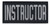 INSTRUCTOR Chest Patch, Printed, Relective, Hook w/Loop, Tactical, Silver/Midnight, 5-1/2x2-5/8"