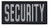 SECURITY, Back Patch, Printed, Reflective, Hook w/Loop, Tactical, Silver/Midnight, 11x5-1/2"