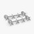 4 Stars, 2 Posts & Clutch Backs, Pairs, 5/8" High