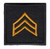 SGT, Embroidered Rank, Pair, Dark Gold/Black, 1-1/2x1-1/2"