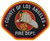 LOS ANGELES FIRE DEPT Shoulder Patch, 4-3/4 x 3-3/4”