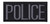 POLICE Chest Patch, Grey/Black, Heat Seal, 4x2"