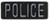 POLICE Back Patch, Grey/Black, 11x5-1/2" - Sew On backing