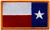 Texas State Flag Patch, 3-3/8x2" - Hook back