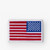 U.S. Flag Patch, Reverse, White Border, 3-1/2x2-1/4"