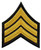 sgt chevrons, medium gold 3 inch pair