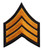 SGT Chevrons, Dark Gold/Black, 3" Wide, Pairs