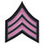 Pink Line - SGT Chevrons, Pink/Grey on black, 3" Wide, Pairs