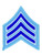 SGT Chevrons, Merrowed Border (Cook County), Royal-Blue/Lt Blue, 3" Wide, Pairs