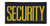 SECURITY Chest Patch, Medium Gold/Midnight, 4x2"