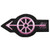 Pink Line - Wheel w/Arrow Patch, 2-1/4 X 1-1/8"