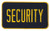 SECURITY Back Patch, Medium Gold/Midnight, 9x5" - Sew On backing